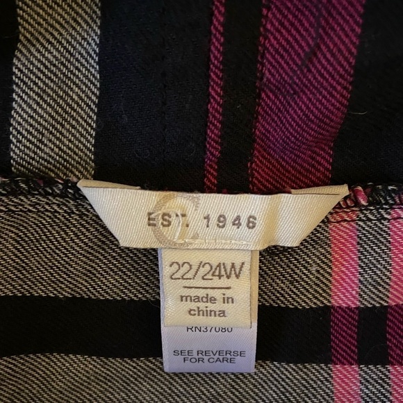 Cato est 1946 Plaid handkerchief cardigan Size 22/24 - Picture 3 of 4